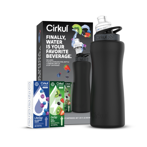 32oz. Matte Black Stainless Steel Bottle Starter Kit R6